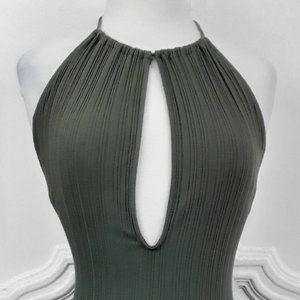 Deep Cleavage Halter Dress Sizes M, L